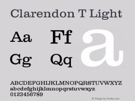 Clarendon T Light Version 001.005图片样张