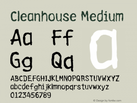 Cleanhouse Version 001.000 Font Sample