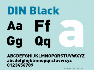 DIN-Black Version 001.000 Font Sample