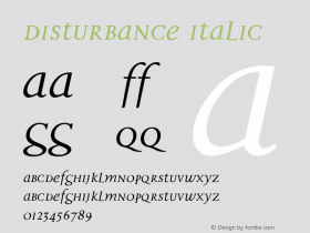 Disturbance-Italic Version 001.000图片样张