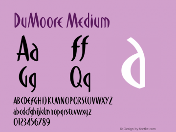 DuMoore Version 001.000 Font Sample