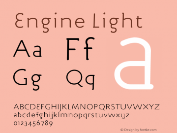 Engine-Light Version 001.000 Font Sample