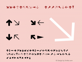 FFDingbats-ArrowsOne Version 001.000 Font Sample