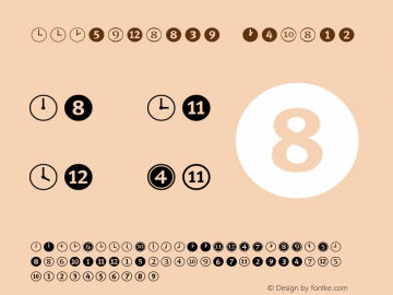 FFDingbats-Number Version 001.000 Font Sample