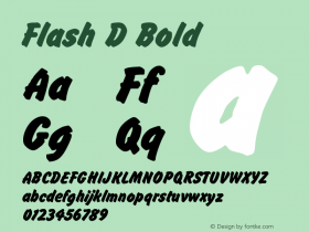 Flash D Bold Version 001.005 Font Sample