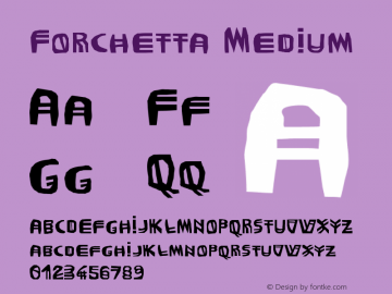 Forchetta Version 001.000 Font Sample