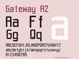 Gateway-A2 Version 001.000 Font Sample