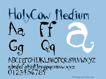 HolyCow Version 001.000 Font Sample