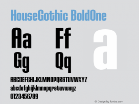 HouseGothic-BoldOne Version 001.000图片样张