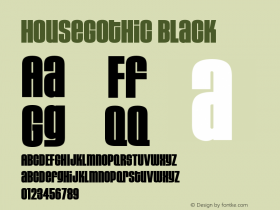 HouseGothic-Black Version 001.000 Font Sample