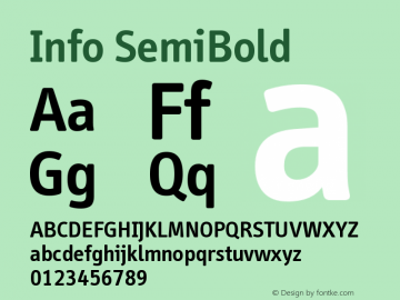 Info-SemiBold Version 001.000 Font Sample