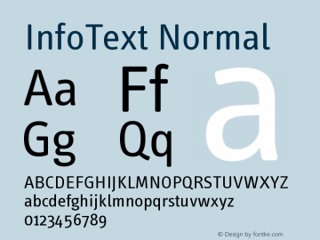 InfoText-Normal Version 001.000 Font Sample