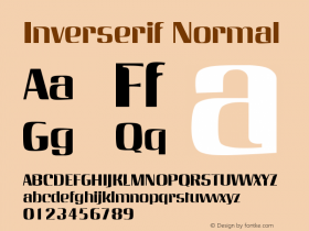 Inverserif-Normal Version 001.000图片样张