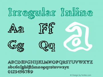 Irregular-Inline Version 001.000 Font Sample