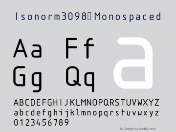 Isonorm3098-Monospaced Version 001.000图片样张