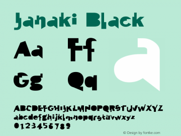 Janaki-Black Version 001.000 Font Sample