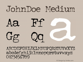 JohnDoe Version 001.000 Font Sample