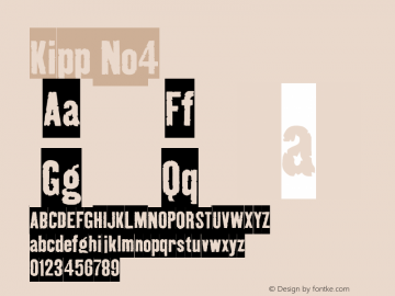 Kipp-No4 Version 001.000 Font Sample