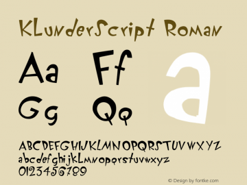 KlunderScript-Roman Version 001.000图片样张