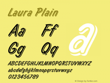 Laura.. Plain Version 1.0 Font Sample