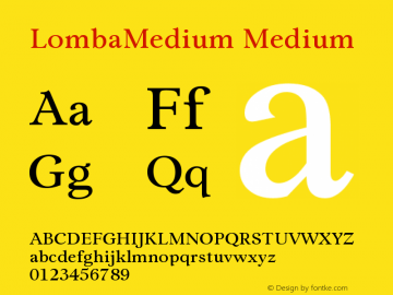 LombaMed Version 2.00 Font Sample