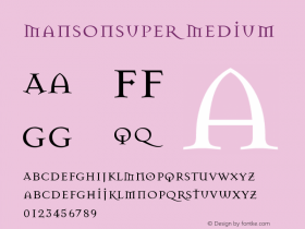 MansonSuper Version 001.000 Font Sample