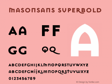 MasonSansSuperBold Version 001.000图片样张