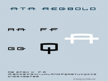 MataRegBold Version 001.000 Font Sample