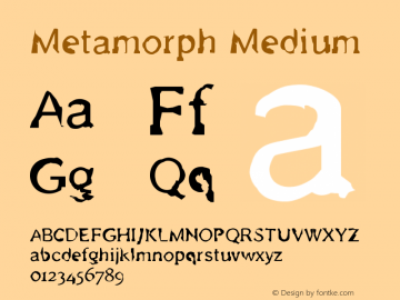 Metamorph Version 001.000 Font Sample