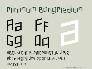 Minimum-BongMedium Version 001.000 Font Sample