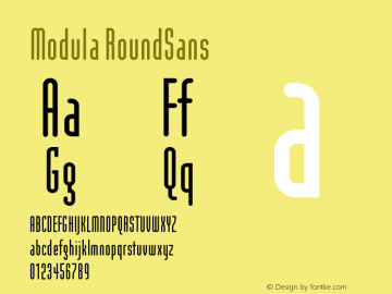 ModulaRoundSans Version 001.000 Font Sample