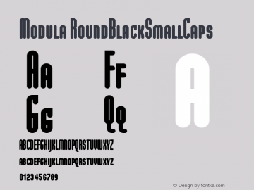 ModulaRoundBlackSmallCaps Version 001.000 Font Sample