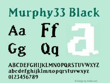 Murphy33-Black Version 001.000 Font Sample