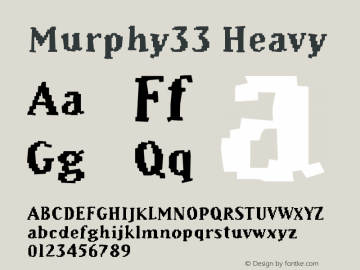 Murphy33-Heavy Version 001.000 Font Sample