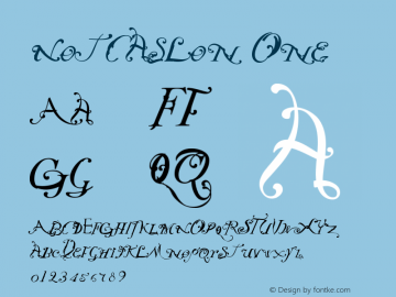 NotCaslonOne Version 001.000 Font Sample