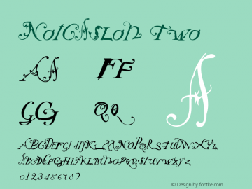 NotCaslonTwo Version 001.000 Font Sample