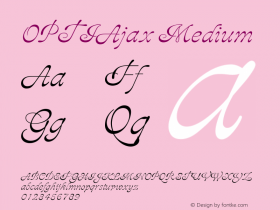 OPTIAjax Version 001.000 Font Sample