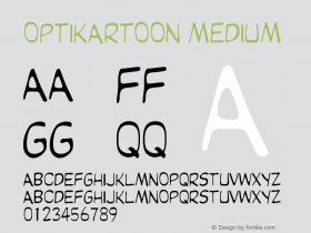 OPTIKartoon Version 001.000 Font Sample