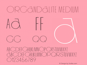 OrgandaLite Version 001.003 Font Sample