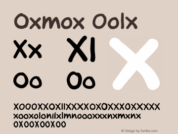 Oxmox-Bold Version 001.000图片样张