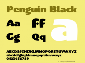 Penguin-Black Version 001.000 Font Sample