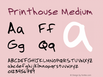 Printhouse Version 001.000 Font Sample