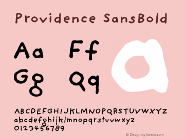 Providence-SansBold Version 001.000图片样张