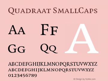 Quadraat-SmallCaps Version 001.000 Font Sample