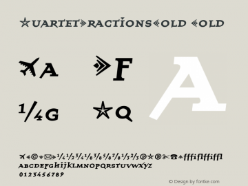 QuartetFractionsBold Version 001.000 Font Sample