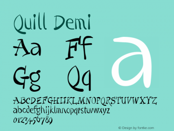 Quill-Demi Version 001.000 Font Sample