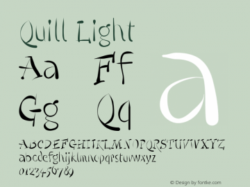 Quill-Light Version 001.000 Font Sample