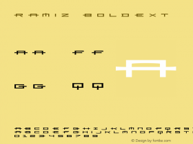 Ramiz-BoldExt Version 001.000 Font Sample