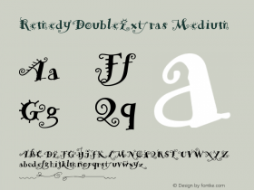 RemedyDoubleExtras Version 001.000 Font Sample