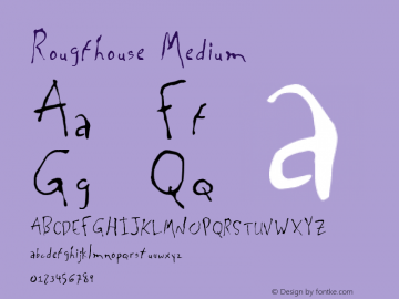 Rougfhouse Version 001.000 Font Sample